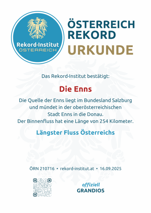 ÖRN 210716 - Längster Fluss in Österreich © Rekord·Institut ÖSTERREICH
