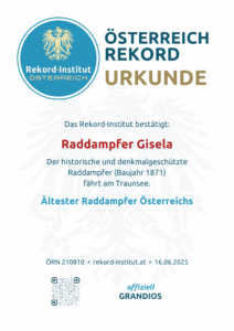 ÖRN 210810 - Ältester Raddampfer Österreichs © Rekord·Institut ÖSTERREICH
