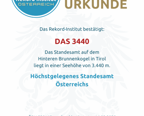 ÖRN 220115 - Höchstgelegenes Standesamt Österreichs © Rekord·Institut ÖSTERREICH
