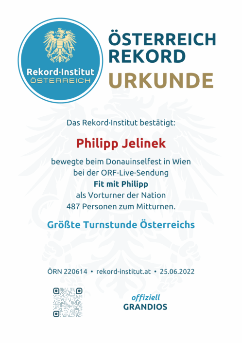 ÖRN 220614 - Größte Turnstunde Österreichs © Rekord·Institut ÖSTERREICH