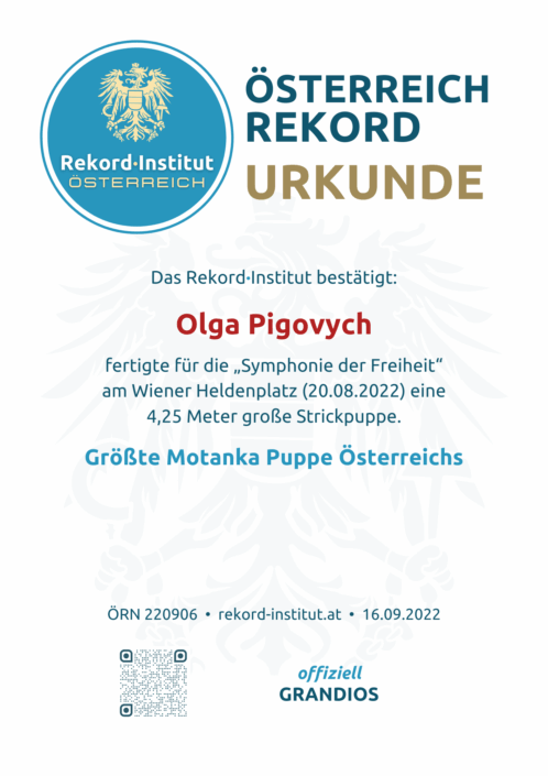 ÖRN 220906 - Größte Matonka Puppe Österreichs © Rekord·Institut ÖSTERREICH