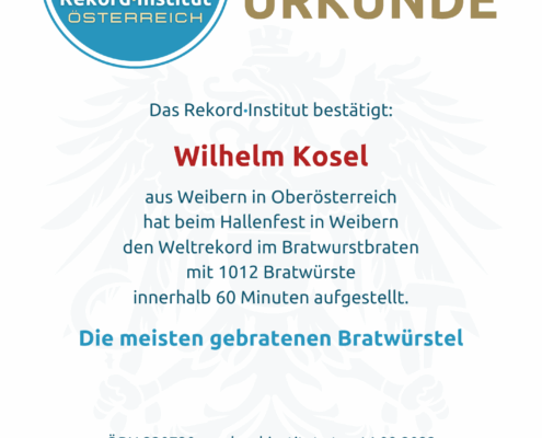ÖRN 230720 - Die meisten gebratenen Bratwürste in 60 Minuten © Rekord·Institut ÖSTERREICH