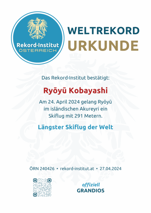 ÖRN 240426 - Längster Skiflug der Welt © Rekord·Institut ÖSTERREICH