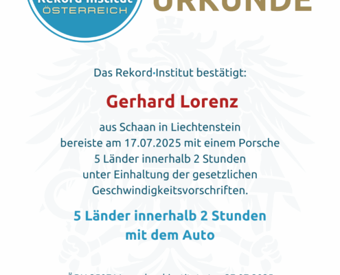 ÖRN 250711 - 5 Länder innerhalb 2 Stunden mit dem Auto © Rekord·Institut ÖSTERREICH