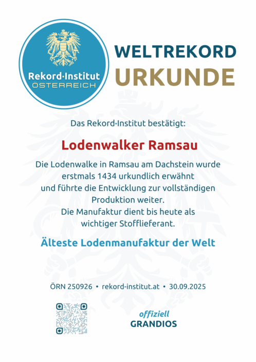 ÖRN 250926 - Älteste Lodenmanufaktur der Welt © Rekord·Institut ÖSTERREICH