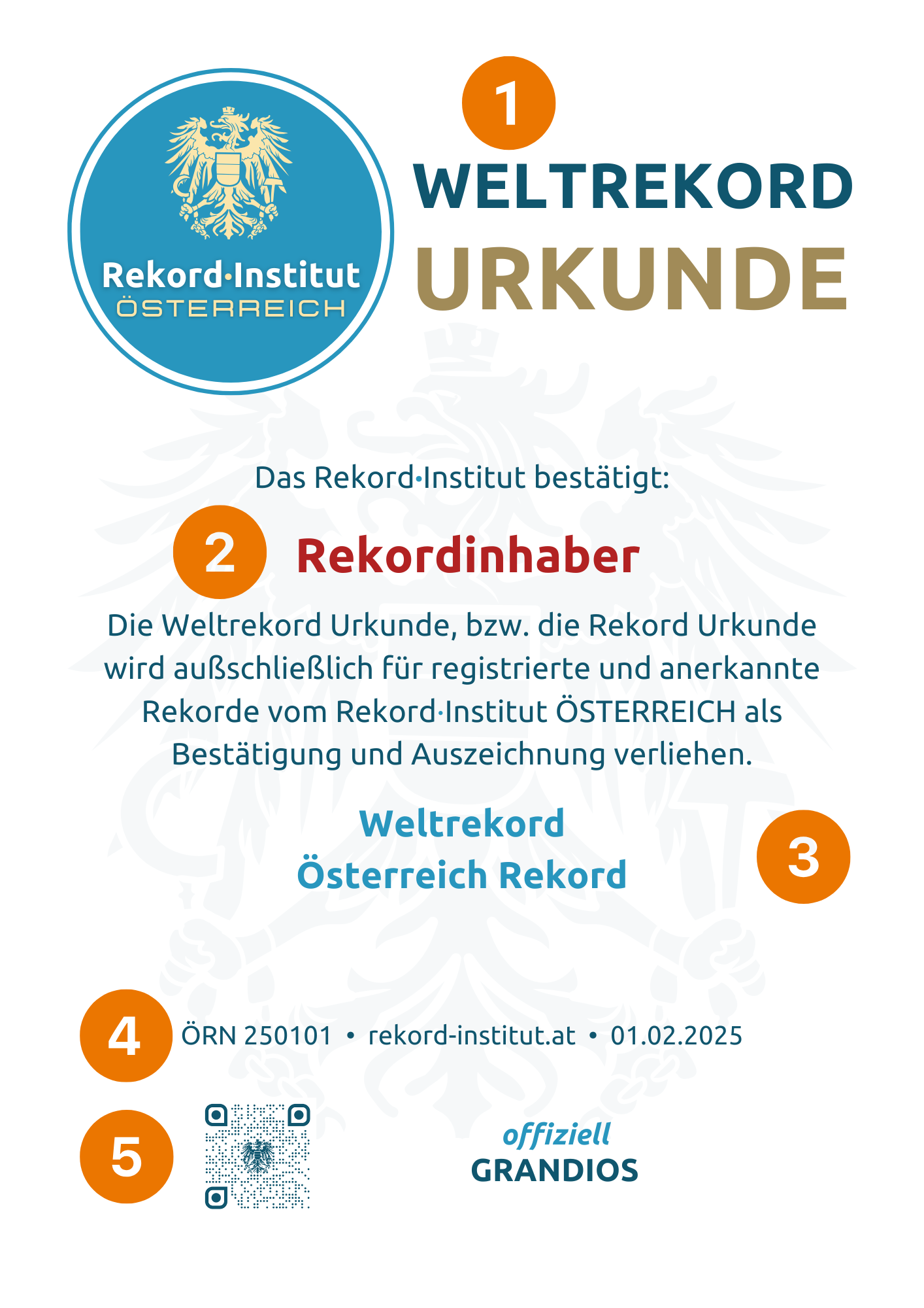 RIO Urkunde Logo © Rekord·Institut ÖSTERREICH