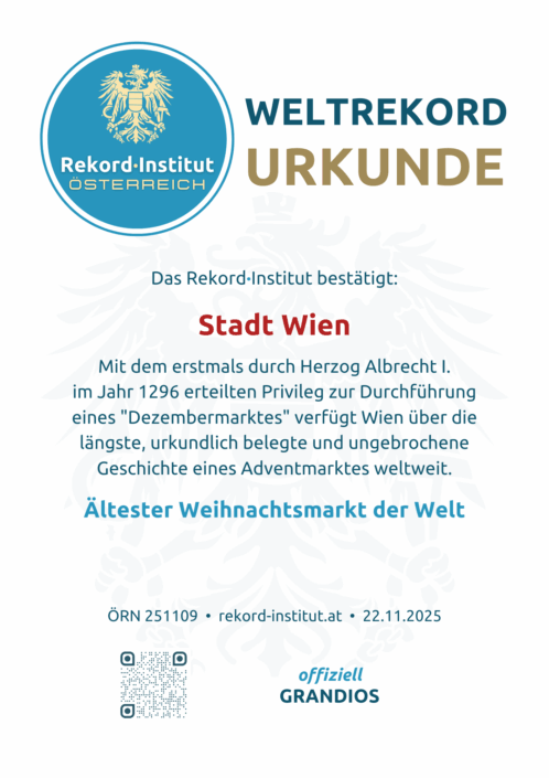 ÖRN 251109 - Ältester Weihnachtsmarkt der Welt © Rekord·Institut ÖSTERREICH