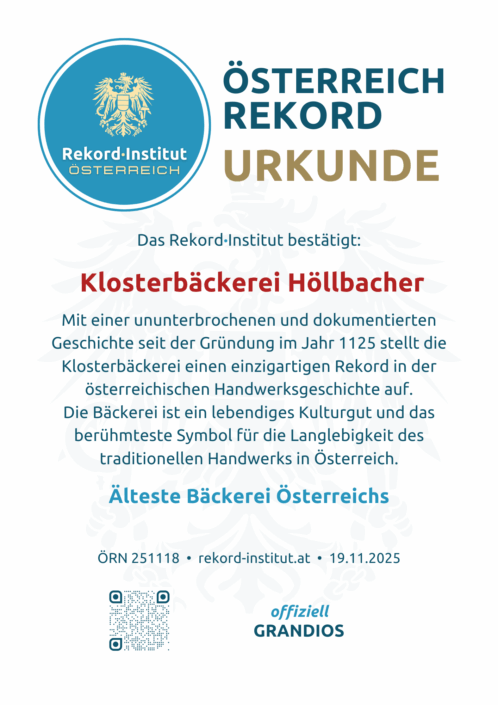 ÖRN 251118 - Älteste Bäckerei Österreichs © Rekord·Institut ÖSTERREICH