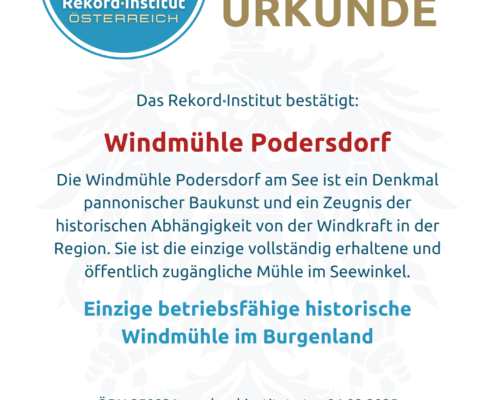 ÖRN 250831 - Einzige betriebsfähige historische Windmühle im Burgenland