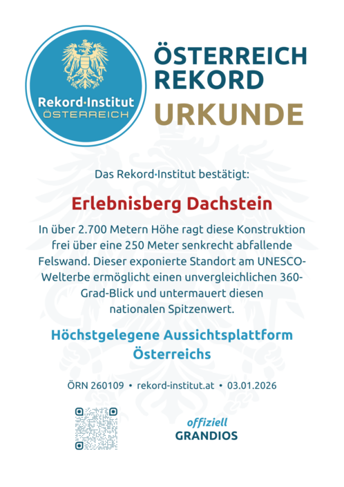 ÖRN 260109 - Höchstgelegene Aussichtsplattform Österreichs © Rekord·Institut ÖSTERREICH