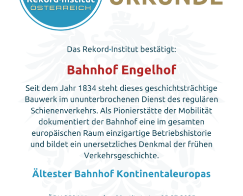 ÖRN 250611 - Ältester Bahnhof Kontinentaleuropas © Rekord·Institut ÖSTERREICH