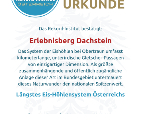 ÖRN 260105 - Längstes Eis-Höhlensystem Österreichs © Rekord·Institut ÖSTERREICH
