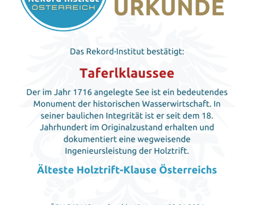 ÖRN 260119 - Älteste Holztrift-Klause Österreichs © Rekord·Institut ÖSTERREICH