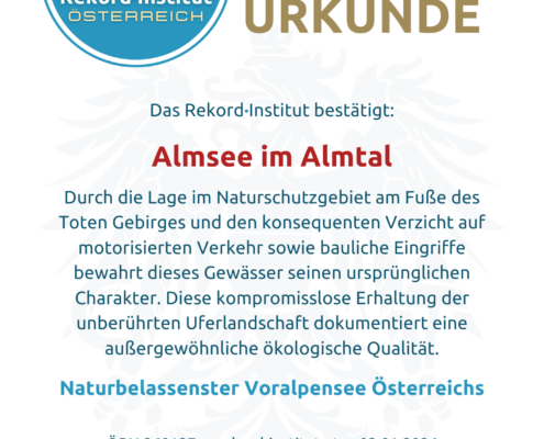 ÖRN 260127 - Naturbelassenster Voralpensee Österreichs © Rekord·Institut ÖSTERREICH