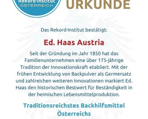 ÖRN 260225 - Traditionsreichstes Backhilfsmittel Österreichs © Rekord·Institut ÖSTERREICH