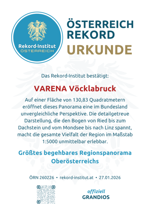 ÖRN 260226 - Größtes begehbares Regionspanorama Oberösterreichs © Rekord·Institut ÖSTERREICH