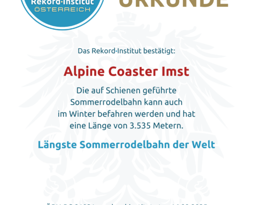 ÖRN-RC-21021 - Längste Sommerrodelbahn der Welt © Rekord·Institut ÖSTERREICH