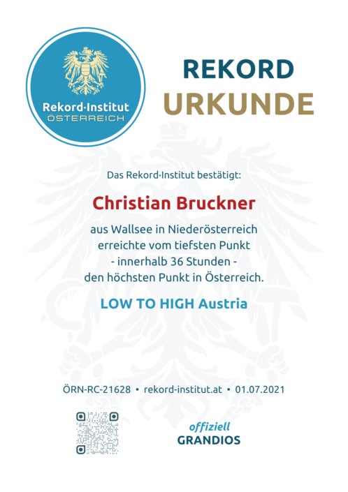 ÖRN-RC-21628 - LOW TO HIGH - Weltrekord © Rekord·Institut ÖSTERREICH