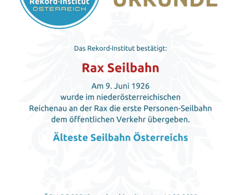 ÖRN-RC-22510 - Älteste Seilbahn Österreichs © Rekord·Institut ÖSTERREICH