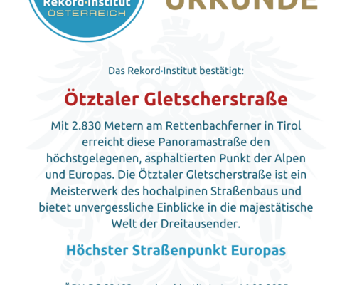 ÖRN-RC-23103 - Höchster Straßenpunkt Europas © Rekord·Institut ÖSTERREICH