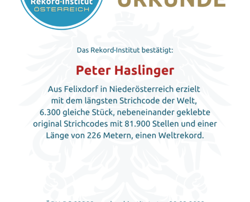 ÖRN-RC-23308 - Weltrekord 1 © Rekord·Institut ÖSTERREICH