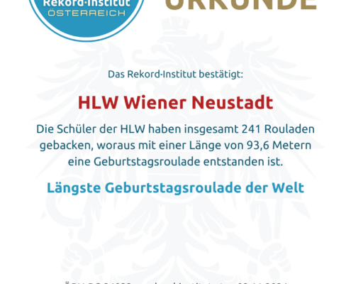 ÖRN-RC-24022 - Längste Geburtstagsroulade der Welt © Rekord·Institut ÖSTERREICH