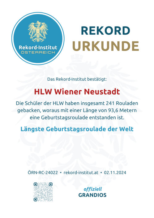 ÖRN-RC-24022 - Längste Geburtstagsroulade der Welt © Rekord·Institut ÖSTERREICH