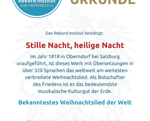 ÖRN-RC-24424 - Bekanntestes Weihnachtslied der Welt © Rekord·Institut ÖSTERREICH