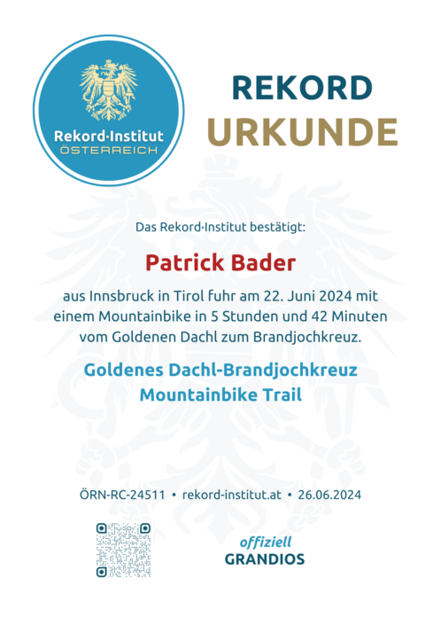 ÖRN-RC-24511 - Goldenes Dachl-Brandjochkreuz Mountainbike Trail © Rekord·Institut ÖSTERREICH
