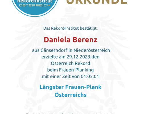 ÖRN-RC-24515 - Längster Frauen-Plank Österreichs © Rekord·Institut ÖSTERREICH