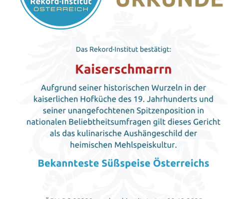 ÖRN-RC-25228 - Bekannteste Süßspeise Österreichs © Rekord·Institut ÖSTERREICH