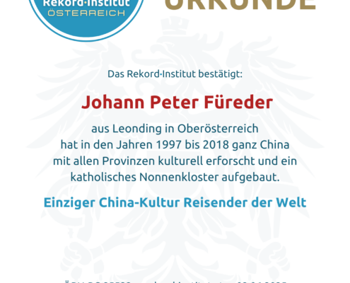 ÖRN-RC-25522 - Einziger China-Kultur Reisender der Welt © Rekord·Institut ÖSTERREICH