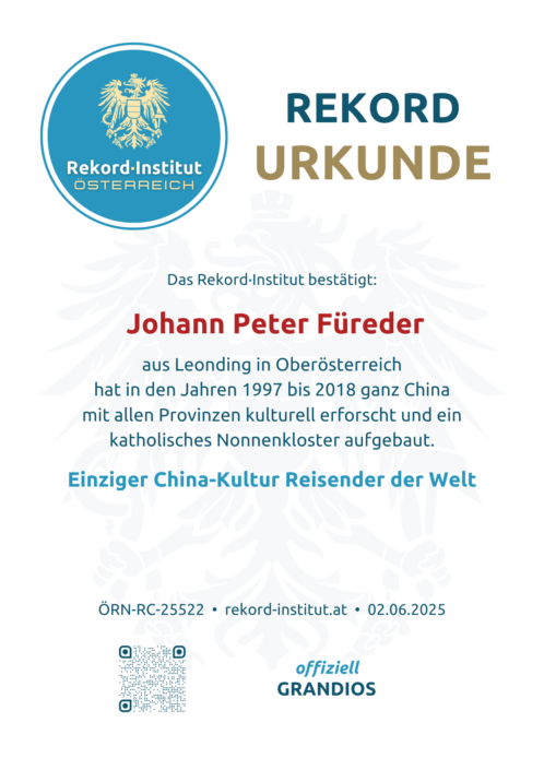 ÖRN-RC-25522 - Einziger China-Kultur Reisender der Welt © Rekord·Institut ÖSTERREICH