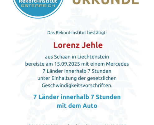 ÖRN-RC-25917 - 7 Länder innerhalb 7 Stunden mit dem Auto © Rekord·Institut ÖSTERREICH