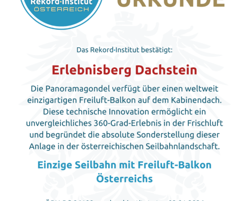 ÖRN-RC-26108 - Einzige Seilbahn mit Freiluft-Balkon Österreichs